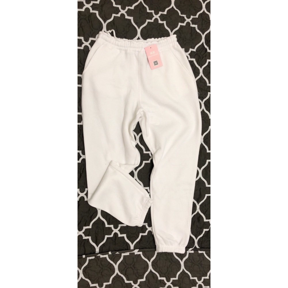 Missy empire white joggers